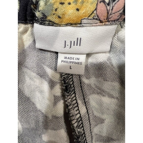 J.Jill Rayon Tropical Fruit Elastic Tie-Waist Shorts Size Large - Picture 6 of 8